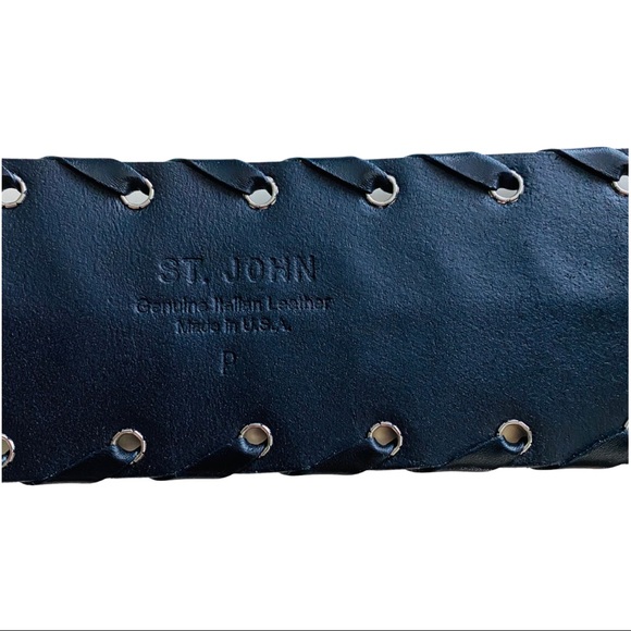 ST. JOHN $800 Concho Western Leather Belt RARE main image 7